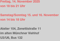 Freitag, 14. November 2025 